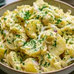 Ensalada alemana de papas cremosa